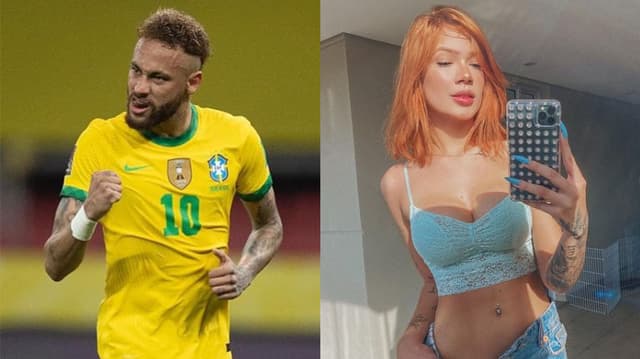 Montagem Neymar e Lara Silva