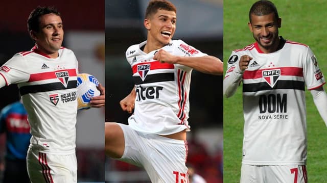 Pablo, Vitor Bueno e Rojas, todos no São Paulo.