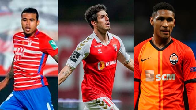 Kenedy, do Granada, Lucas Piazon, do Braga, e Tetê, do Shakhtar Donetsk