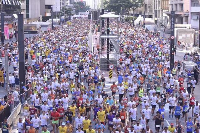 Largada da Corrida de São Silvestre em 2019. Organização está promovendo Treinão Virtual. (Divulgação)