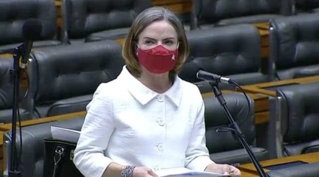 Gleise Hoffmann em debate na Câmara dos Deputados