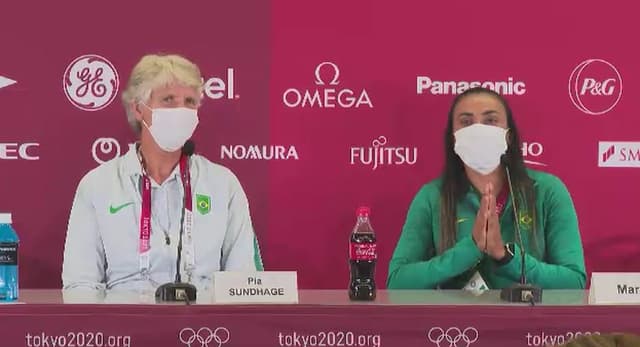 Pia Sundhage e Marta