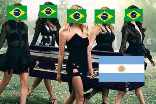 Meme: Brasil 3 x 2 Argentina (vôlei masculino)