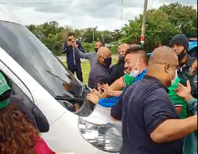 Protesto da torcida do Fluminense