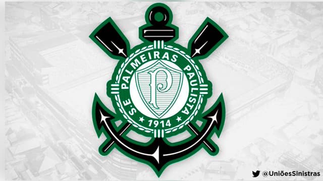 Fusão de escudos: Palmeiras e Corinthians