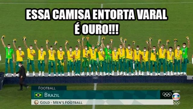 Meme: Brasil ouro nas Olimpíadas