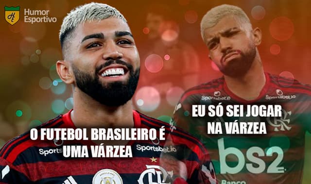 Meme: Gabigol chama futebol brasileiro de várzea