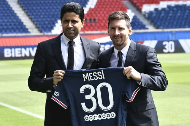 Apresentação de Messi no PSG - Nasser Al-Khelaïfi, presidente do PSG