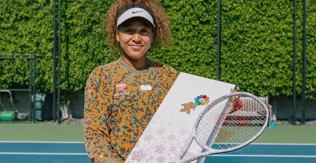 Naomi Osaka e sua raquete especial do US Open 2021