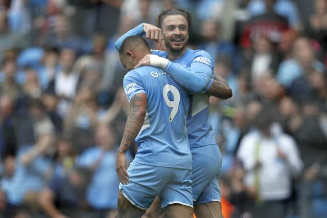 Manchester City x Norwich - Gabriel Jesus e Jack Grealish