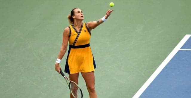 Aryna Sabalenka em ação no US Open