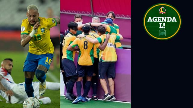 seleção brasileira masculina de futebol e uma das Paralimpíadas de Tóquio