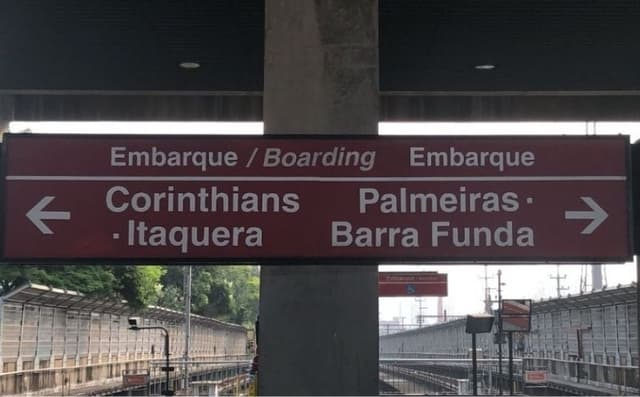 Linha 3 Vermelha do Metrô paulistano: divisão entre Corinthians e Palmeiras