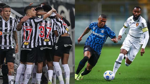 Montagem - Atlético-MG e Grêmio