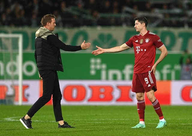 Julian Nagelsmann e Robert Lewandowski - Bayern de Munique