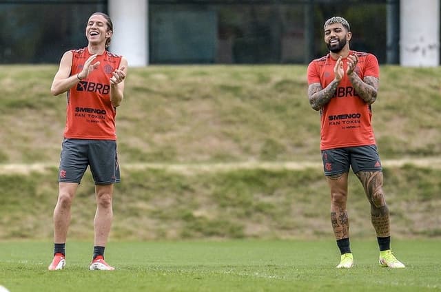 Filipe Luís e Gabigol