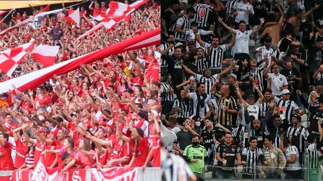 torcida do Internacional e a torcida do Atlético-MG