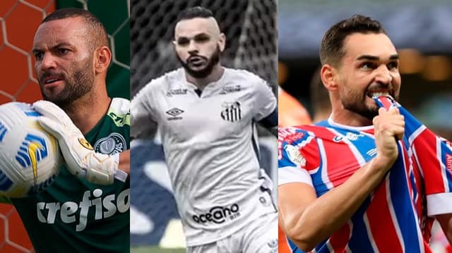 Weverton (Palmeiras), Pará (Santos), Gilberto (Bahia),