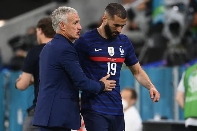 Karim Benzema e Didier Deschamps - França - Seleção Francesa