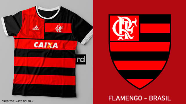 Camisa do Flamengo inspirada no escudo