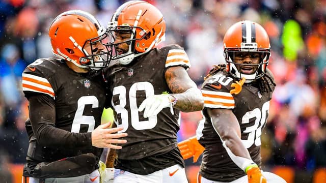 Jarvis Landry e Baker Mayfield cleveland browns