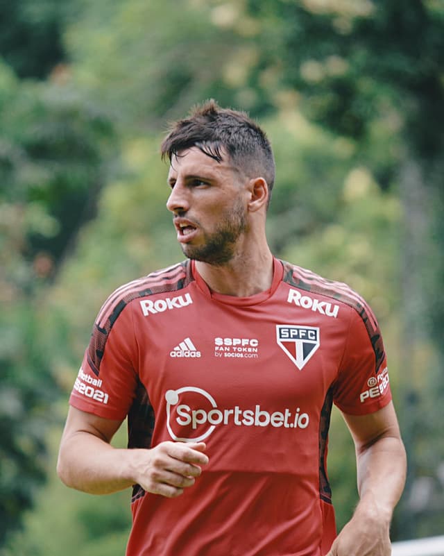 Calleri - treino do São Paulo