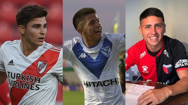 Julian Alvares, Thiago Almada e Facundo Farias