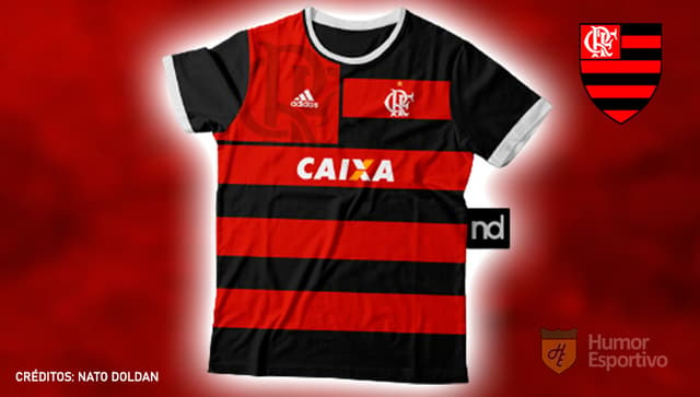 Camisa do Flamengo inspirada no escudo