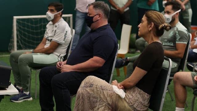 Leila Pereira, Anderson Barros e Abel Ferreira