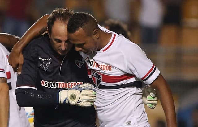 Luis Fabiano e Rogério Ceni