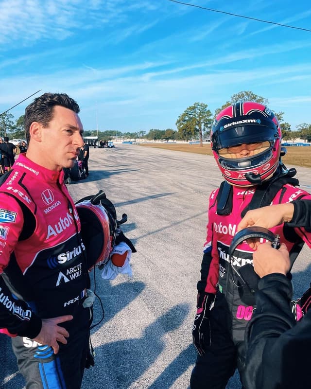 Helio Castroneves nos testes em Daytona (Foto: MSR)