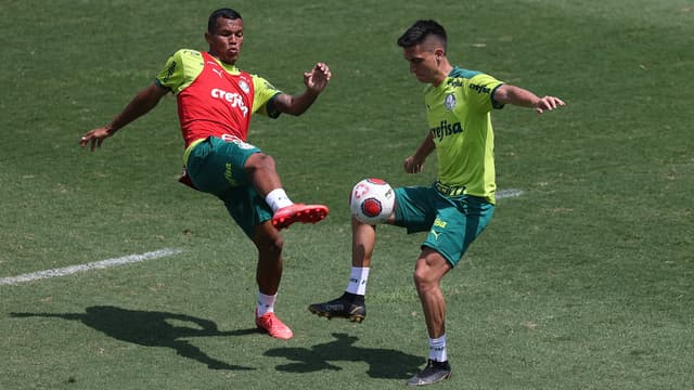 Atuesta Gabriel Veron treino Palmeiras