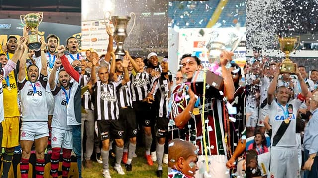 Flamengo 2021, Botafogo 2010, Fluminense 2012 e Vasco 2016.