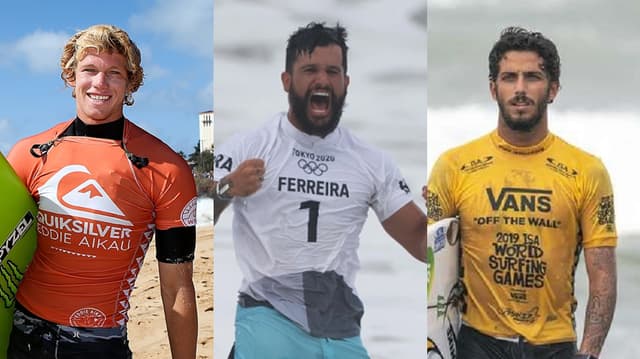 John John Florence, Italo Ferreira e Filipe Toledo