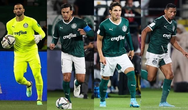 Montagem - Weverton, Gómez, Veiga e Rony - Palmeiras