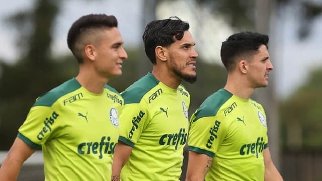 Atuesta, Gómez e Piquerez - Treino Palmeiras