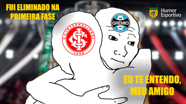 Meme: Internacional e Grêmio eliminados