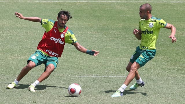 Gustavo Scarpa Mayke treino Palmeiras