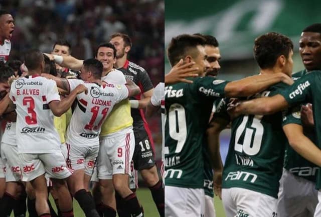 Montagem São Paulo x Palmeiras