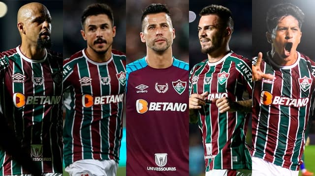 Felipe Melo, Willian Bigode, Fábio, Nathan e German Cano