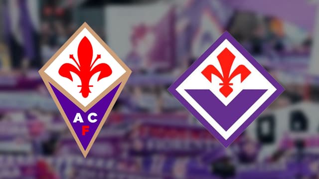 Antes e depois: escudo da Fiorentina