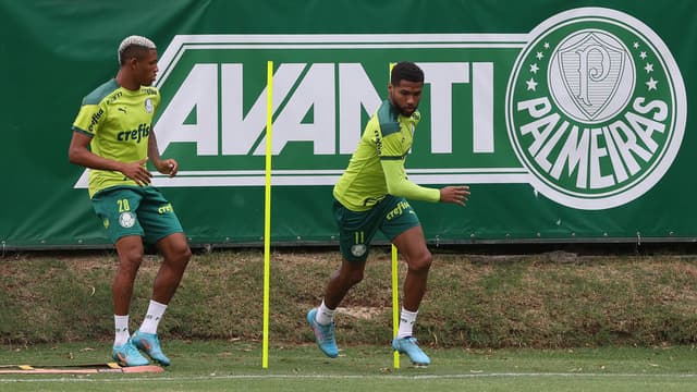 Danilo e Wesley - treino Palmeiras