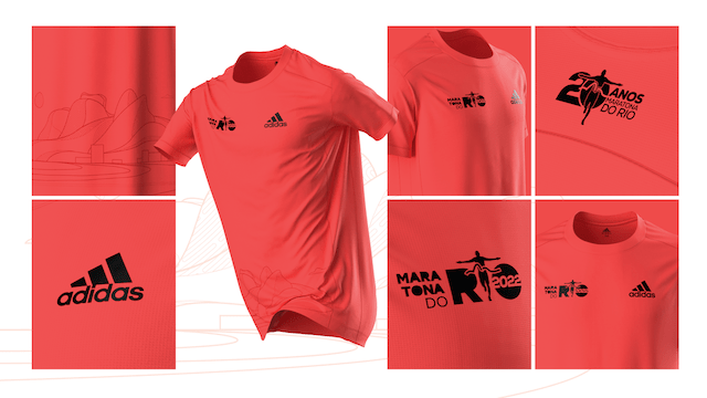 Nova camisa da Maratona do Rio, que marca a estreia da adidas como patrocinadora do evento. (Divulgação)