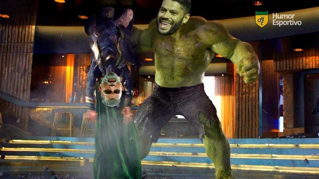 Meme: Hulk e Gabigol