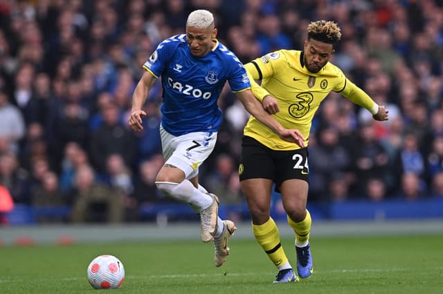 Everton x Chelsea - Richarlison e Reece James