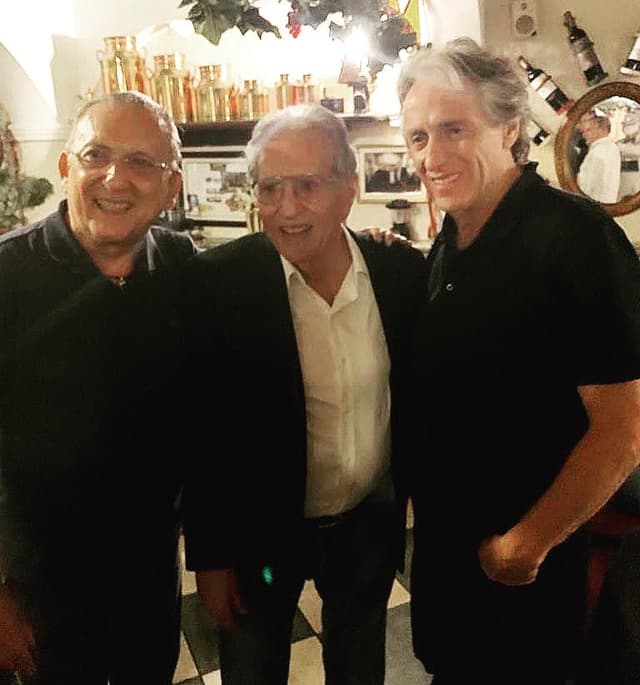 Galvão Bueno, Jorge Jesus e Carlos Alberto de Nóbrega