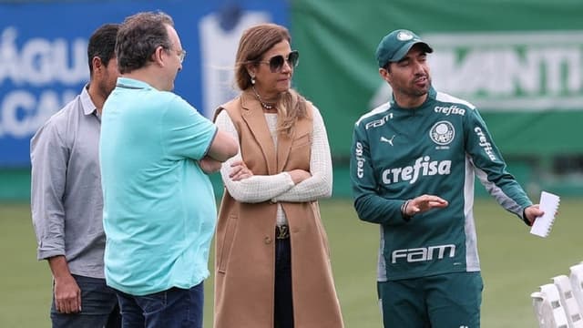 Abel Ferreira e Leila Pereira - Treino Palmeiras