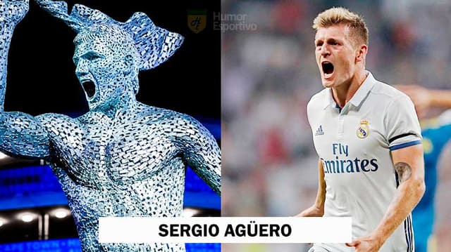 Estátua de Sergio Agüero - meme