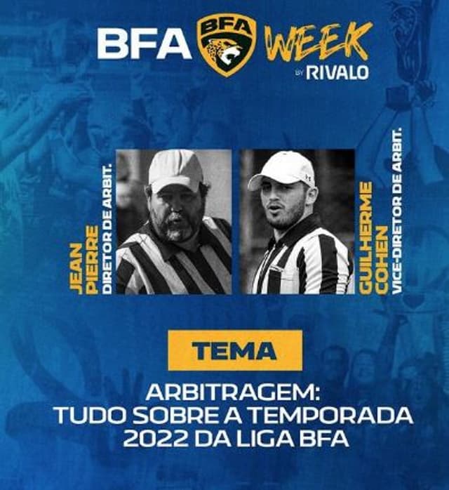 Live acontecerá nesta terça-feira no perfil do Instagram da Liga BFA