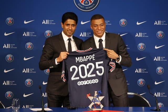 Nasser Al-Khelaifi e Mbappé